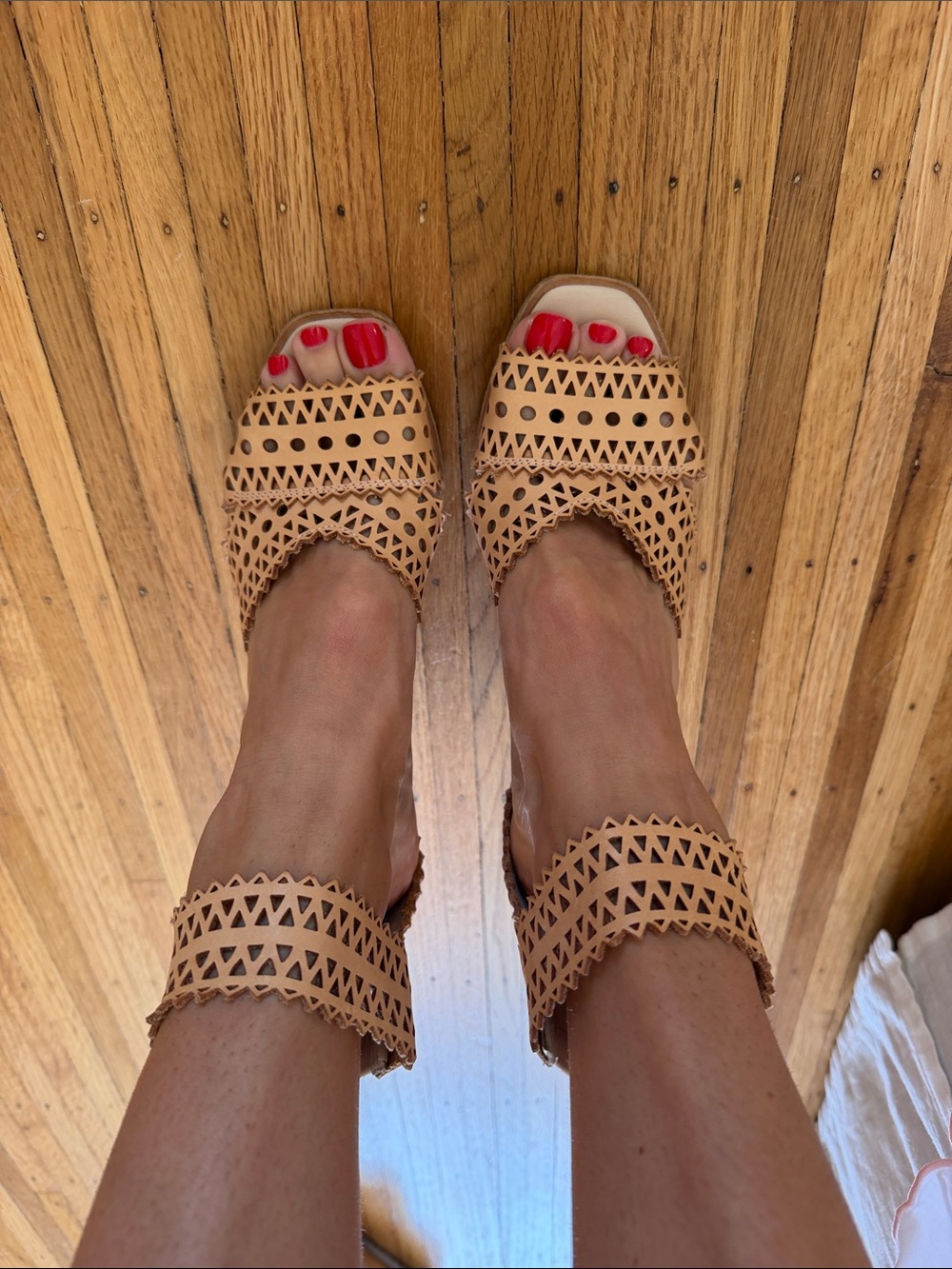 Jeffrey Campbell Clara laser cut wedge sandal